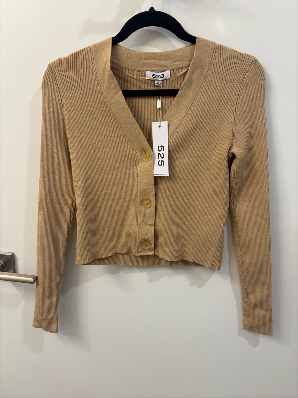 525 Cropped Tan Cardigan Sz Small New with tags Revolve